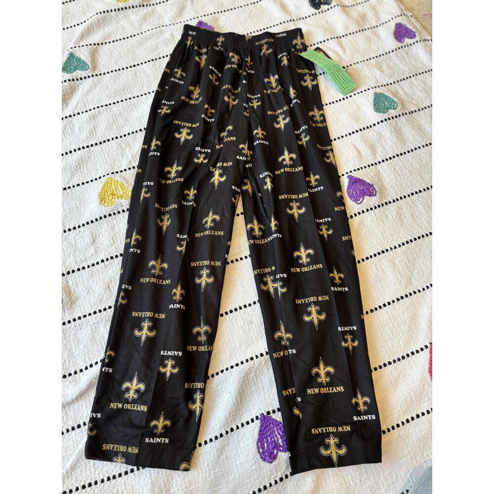 NFL New Orleans‎ Saints Black Lounge Pants Boys Medium 10/12